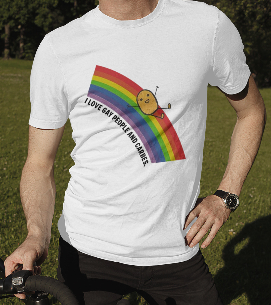 I Love Gay People And Carbes Rainbow Potato T-Shirt