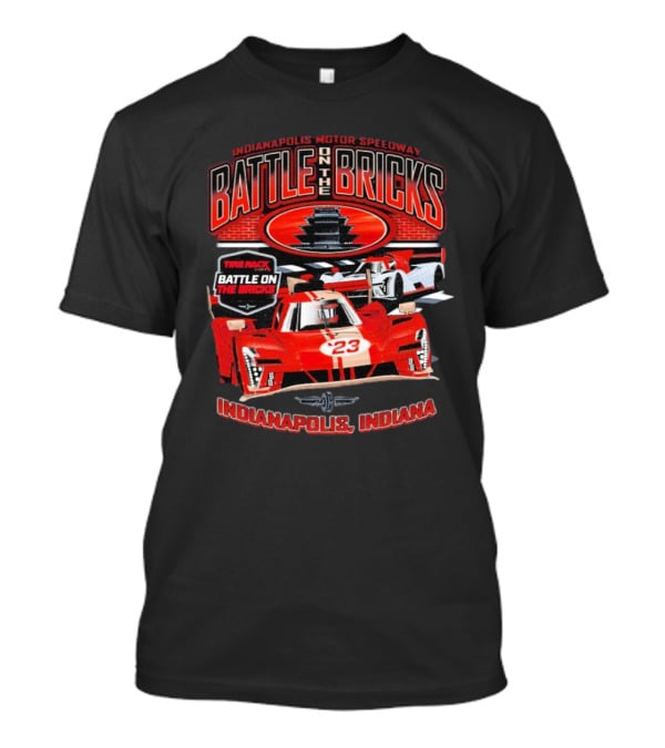 Indianapolis Motor Speedway Battle On The Bricks Racing Scene Indianapolis Indiana T-Shirt
