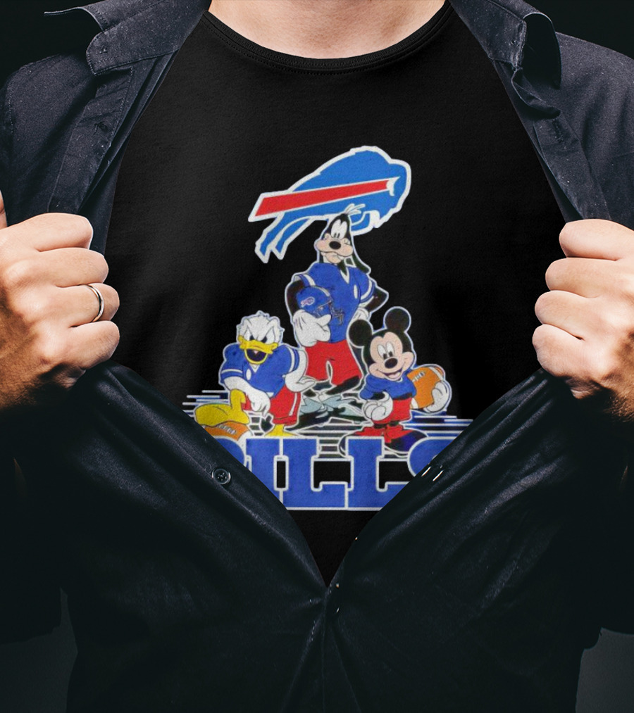 Mickey Mouse Characters Buffalo Bills NFL Sports T-Shirt