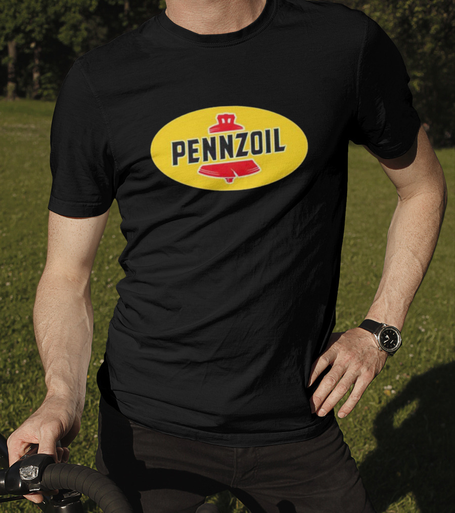 Pennzoil Motor Oil Logo Yellow Oval With Red Bell T-Shirt