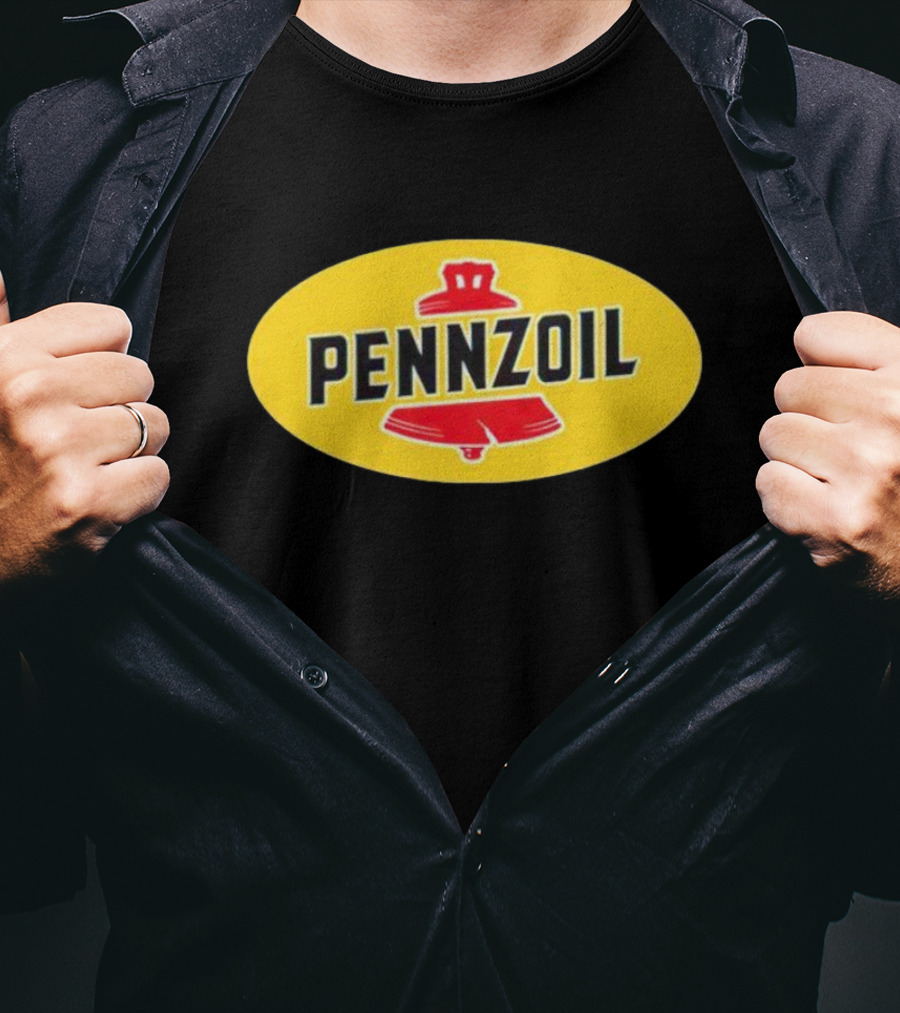 Pennzoil Motor Oil Logo Yellow Oval With Red Bell T-Shirt