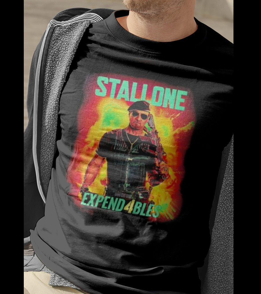 STALLONE Expend4bles Explosion Action Hero T-Shirt