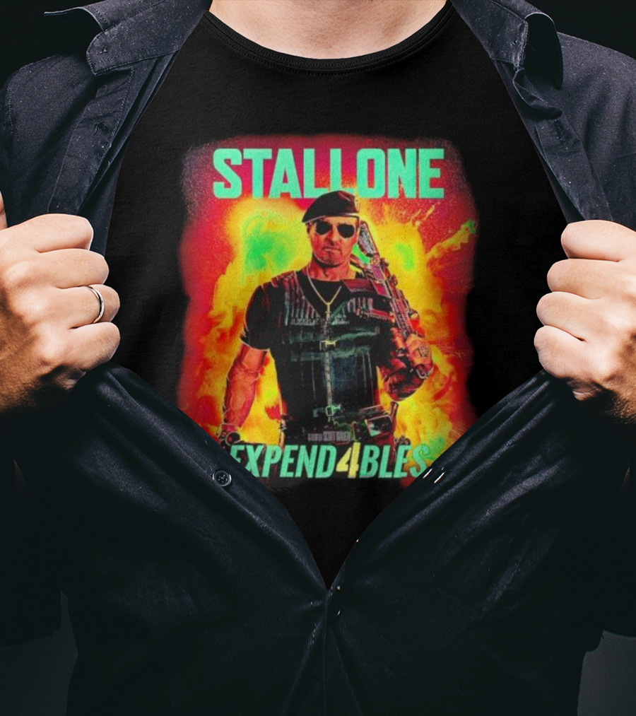 STALLONE Expend4bles Explosion Action Hero T-Shirt
