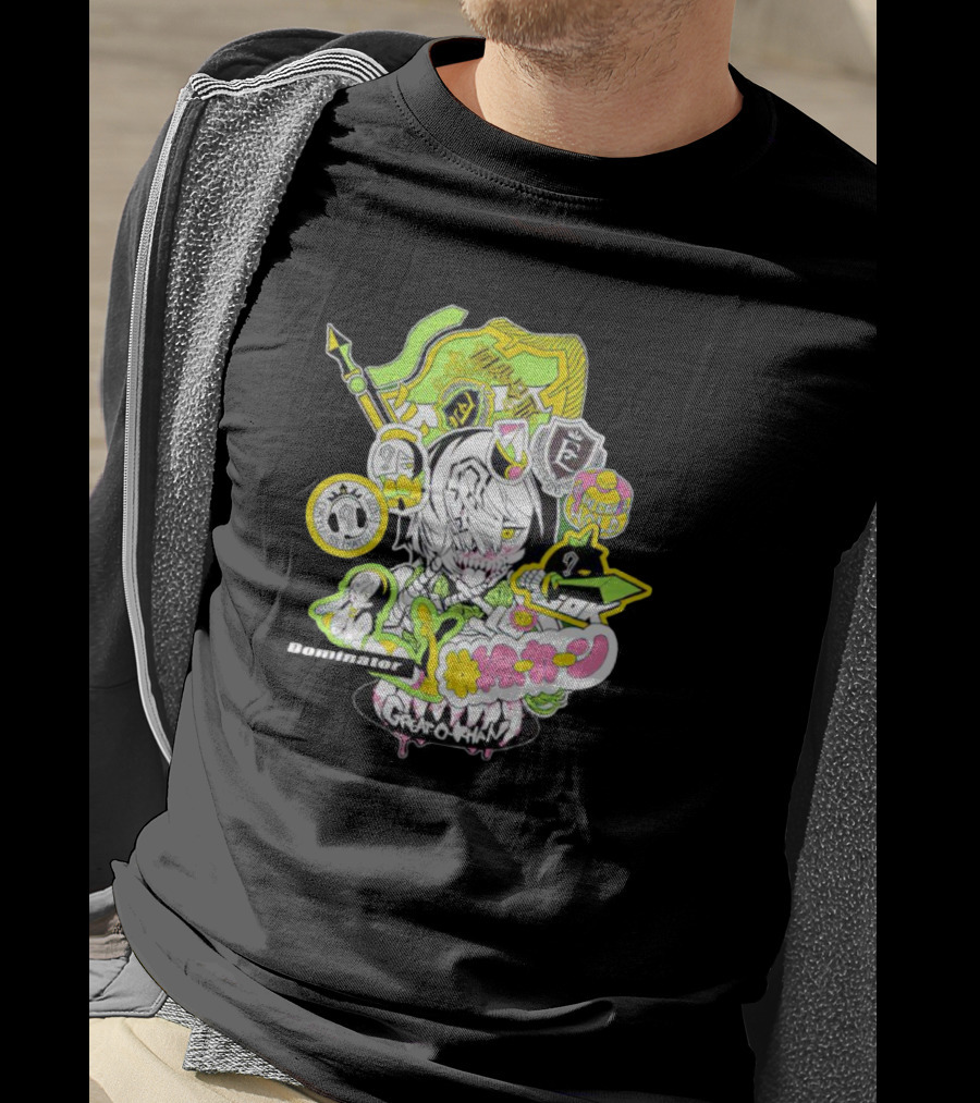 Great O-Khan Dominator Manga Style Neon Elements T-Shirt