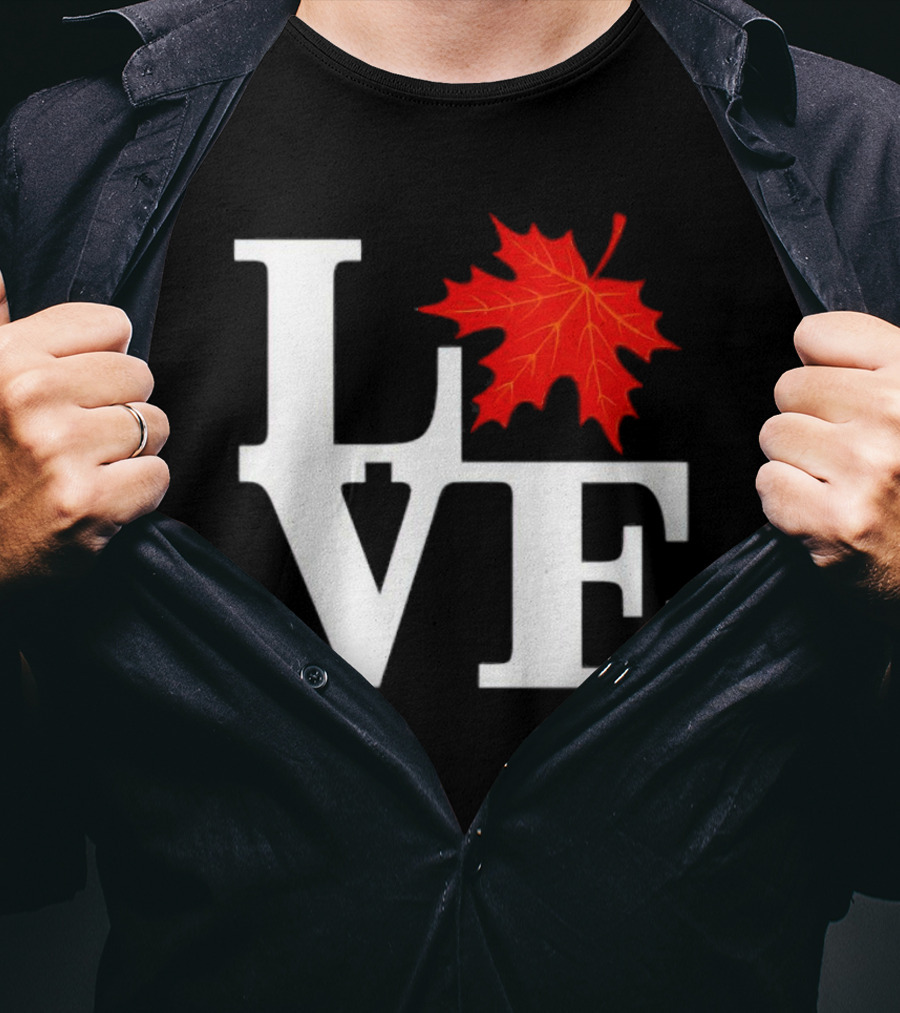 I Love Fall Season Leaf T-Shirt