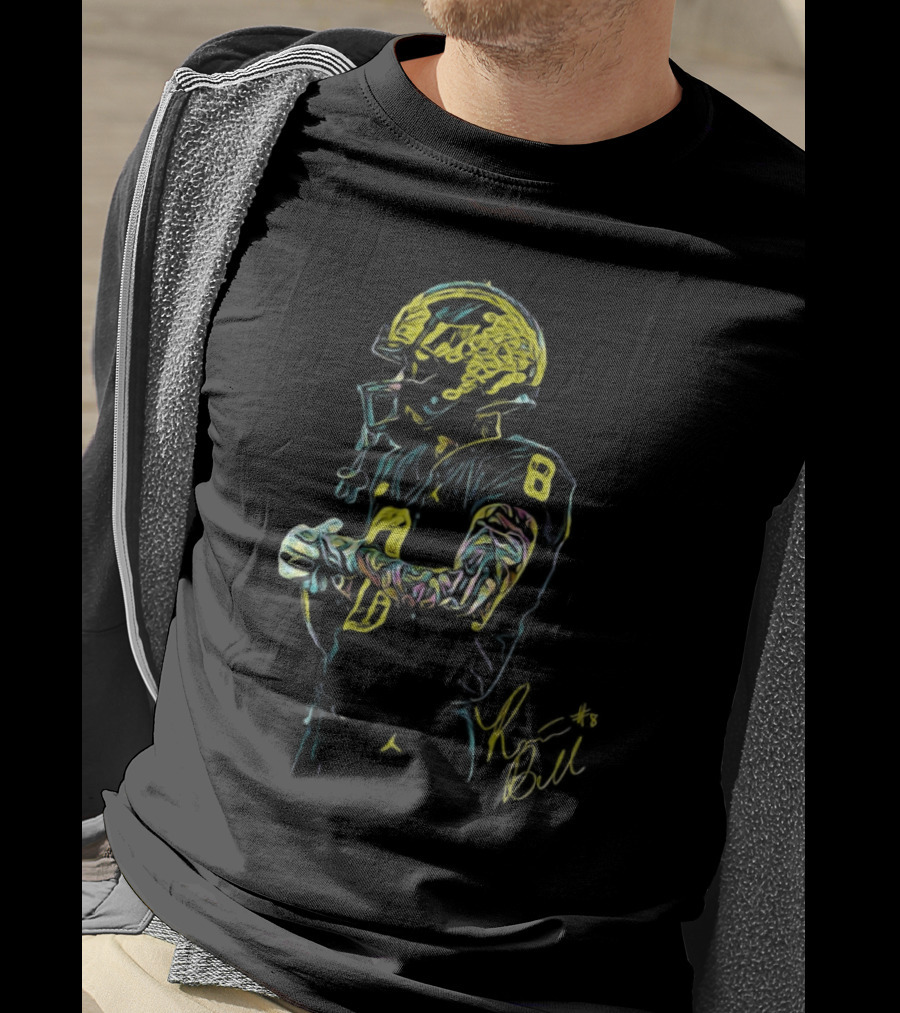 Ronnie Bell RB8 Signature Football Player Neon T-Shirt