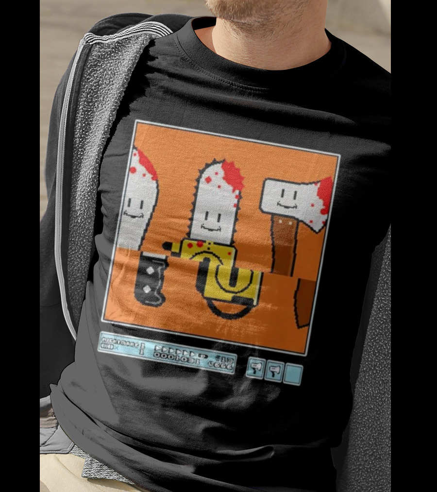 Roulette Halloween Retro Pixel Art Horror Icons T-Shirt