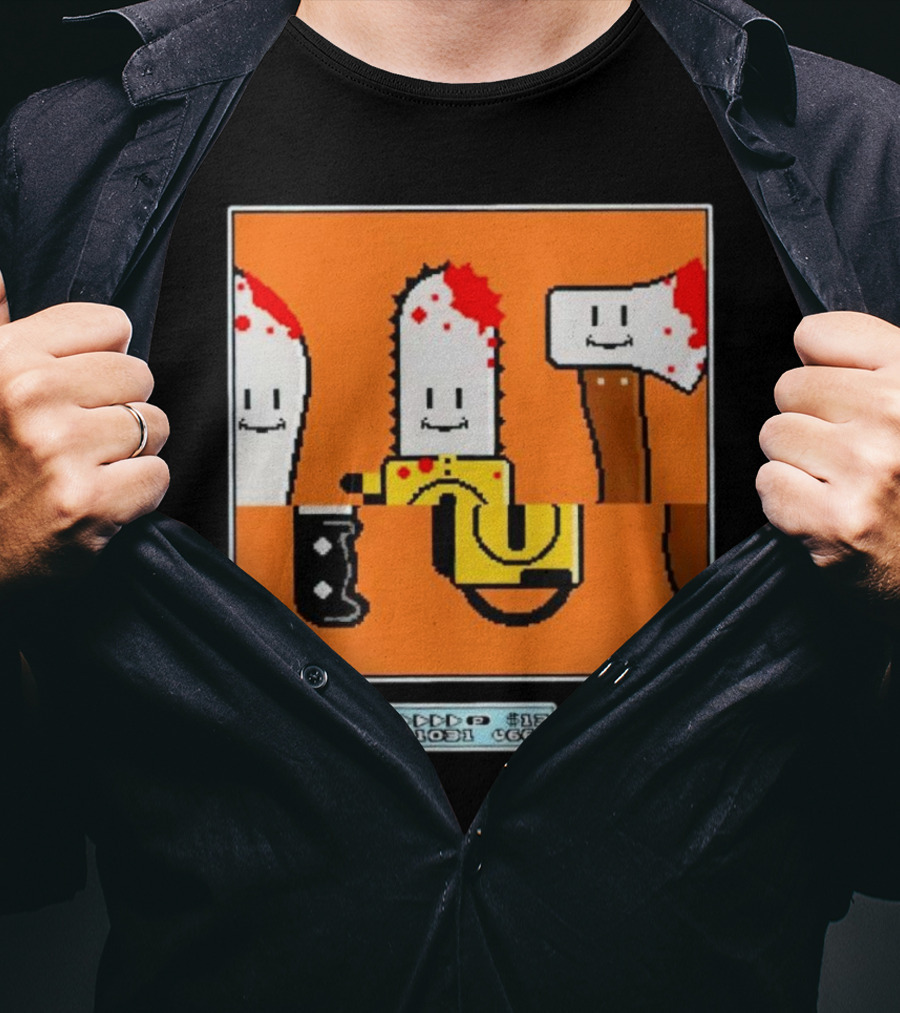 Roulette Halloween Retro Pixel Art Horror Icons T-Shirt