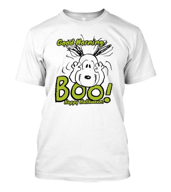 Good Morning Boo Happy Halloween Snoopy T-Shirt