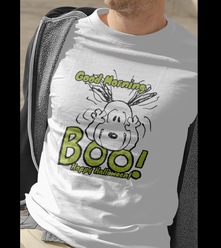 Good Morning Boo Happy Halloween Snoopy T-Shirt