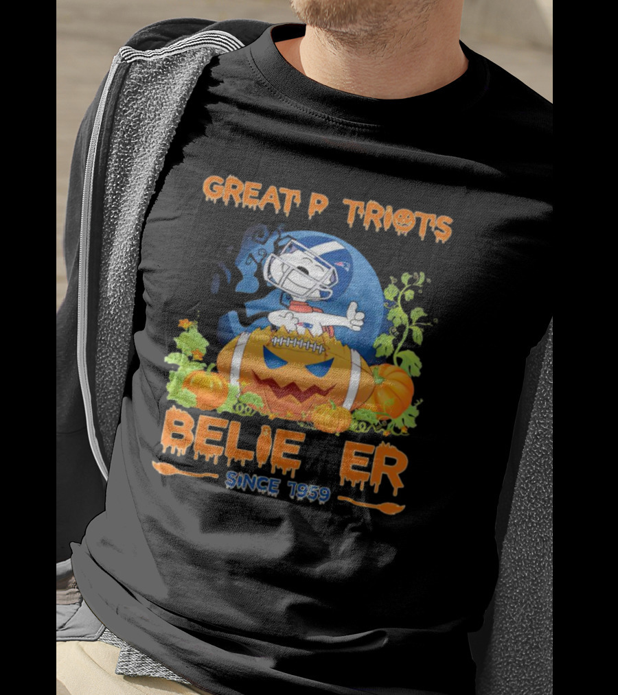 Great Patriots Believer Snoopy Halloween Since 1959 T-Shirt
