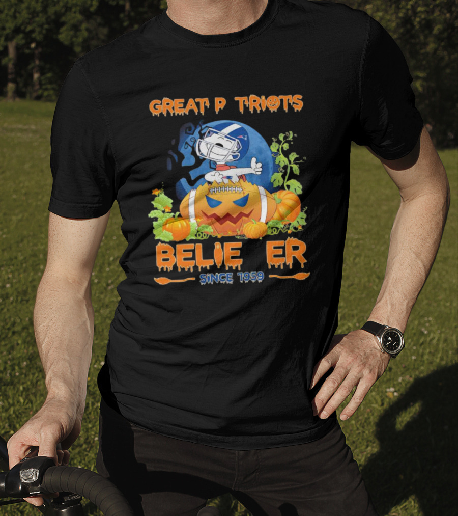 Great Patriots Believer Snoopy Halloween Since 1959 T-Shirt