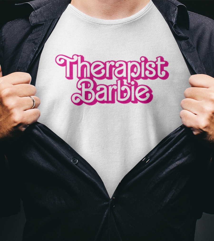 Therapist Barbie Vintage Pink Font T-Shirt
