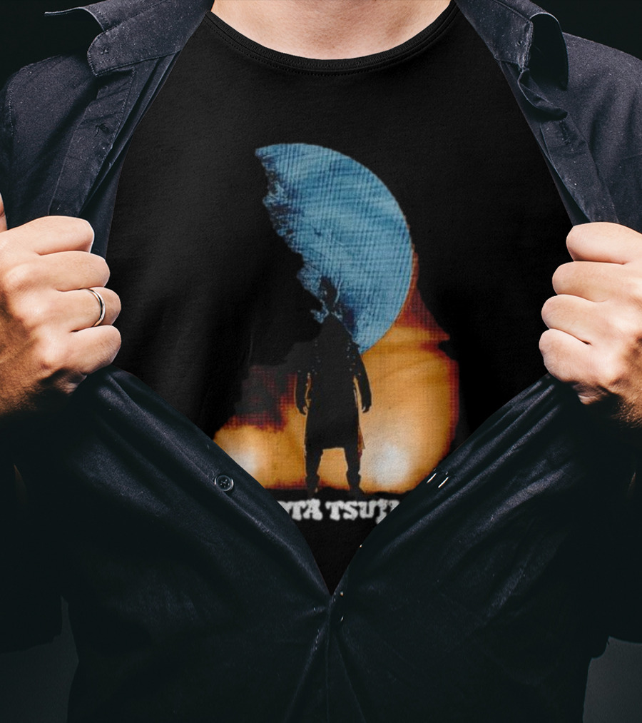 Yota Tsuji Moonrise Silhouette Against Orange And Blue Sky T-Shirt