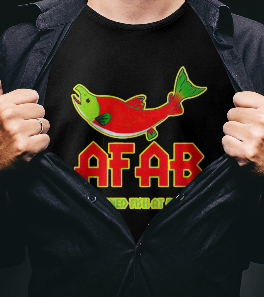 AFAB Assigned Fish At Birth Salmon T-Shirt