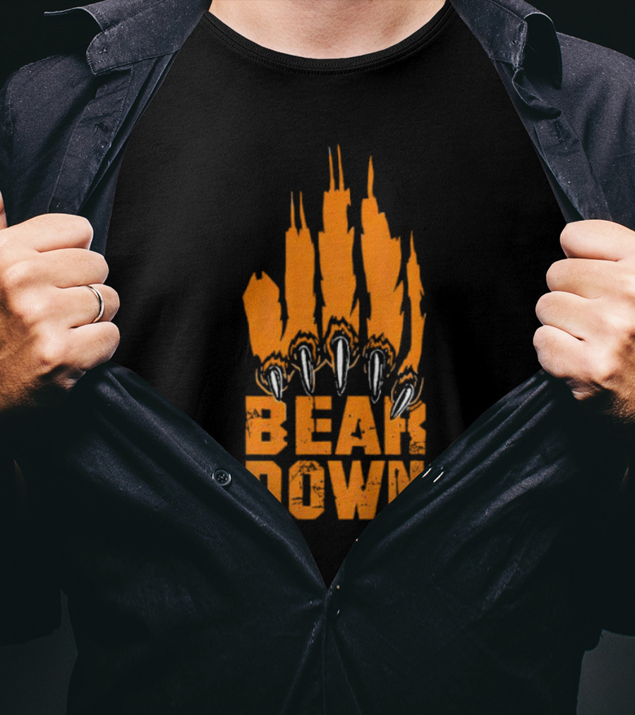 Bear Down Chicago Bears Claw Skyline T-Shirt