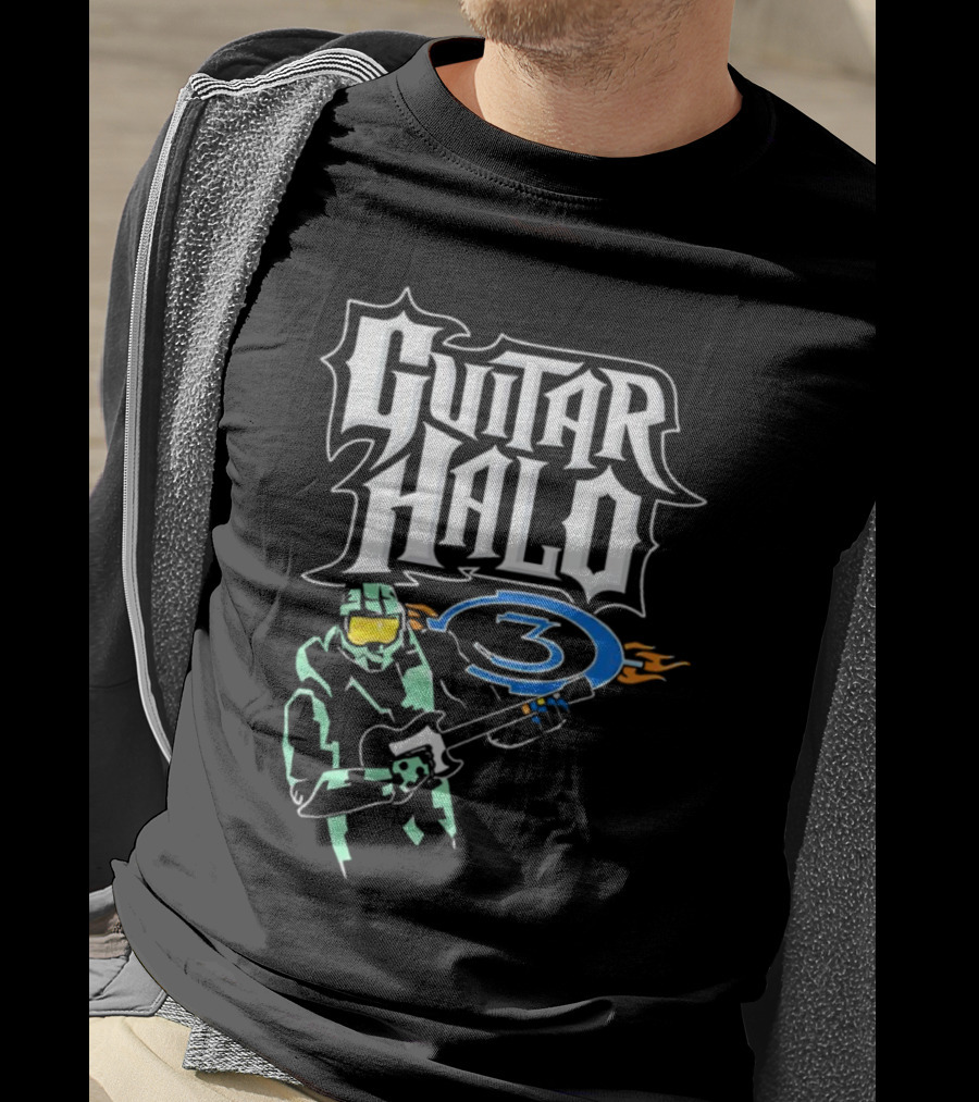 Guitar Halo 3 Master Chief Playing Electric Guitar T-Shirt