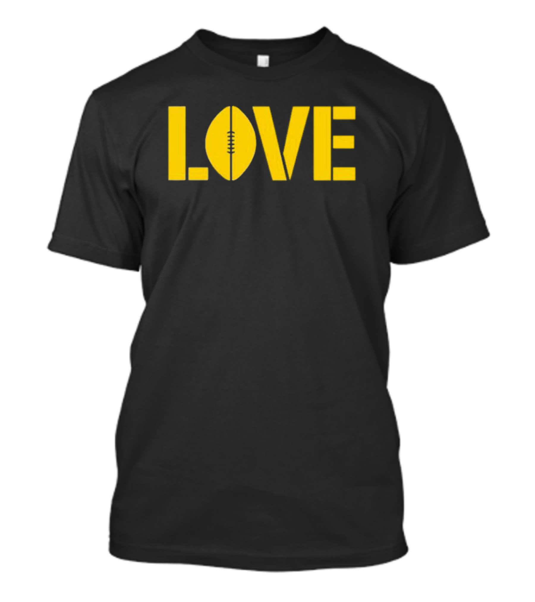 LOVE Football Vertical Stencil T-Shirt