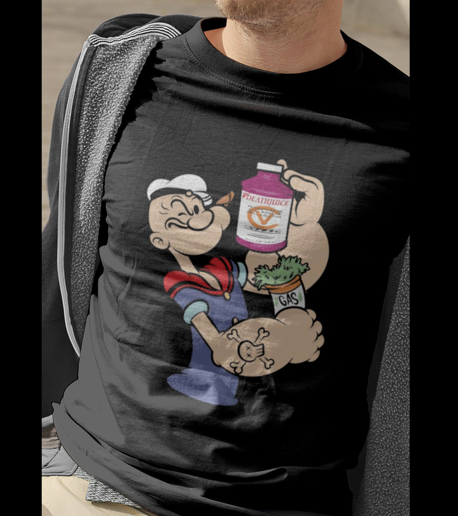Popeye Death Juice Gas Spinach Tattoo T-Shirt