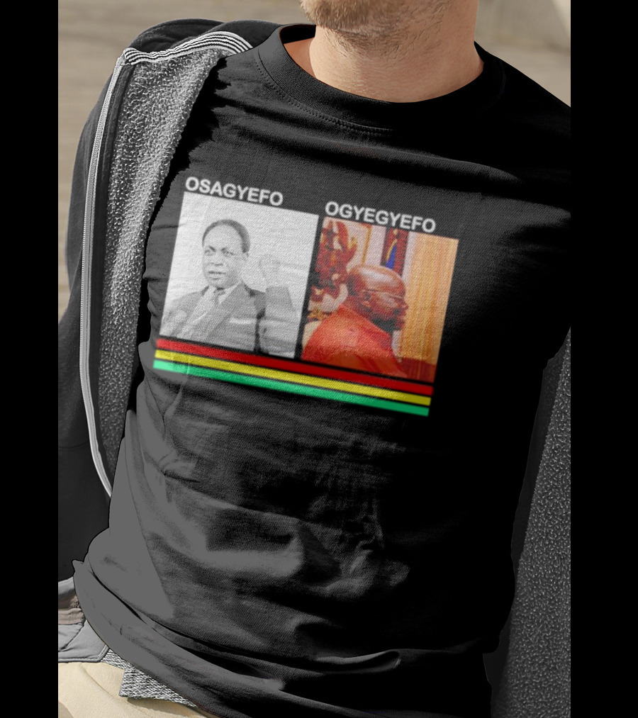 Osagyefo Ogyegyefo With Red Yellow Green Stripes T-Shirt