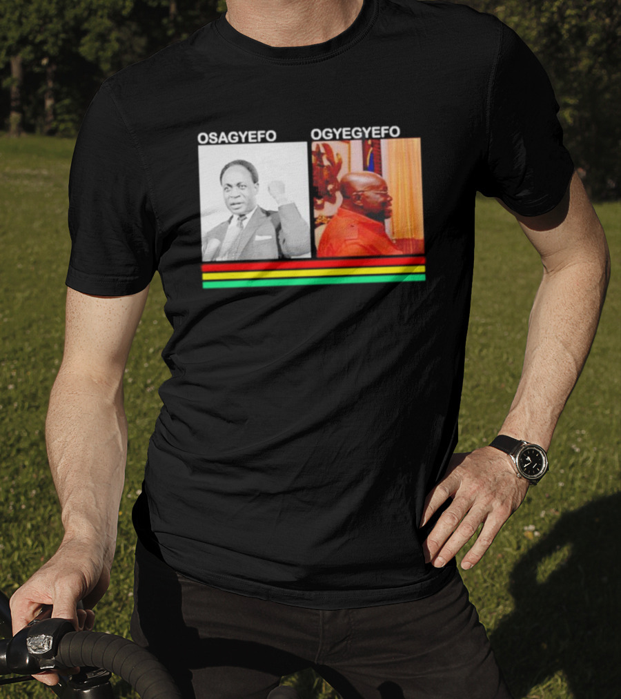 Osagyefo Ogyegyefo With Red Yellow Green Stripes T-Shirt