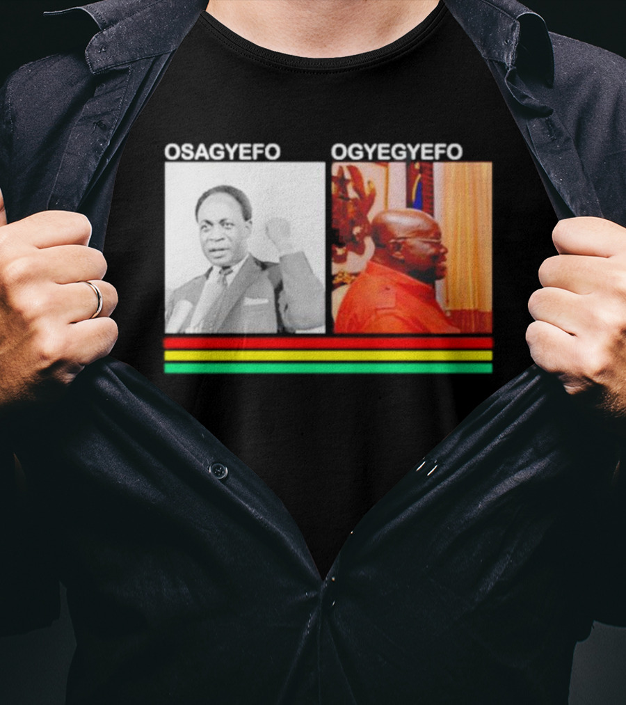 Osagyefo Ogyegyefo With Red Yellow Green Stripes T-Shirt