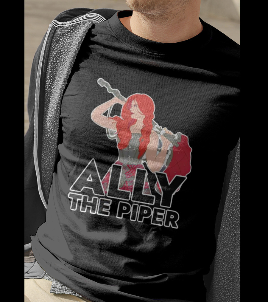 Ally The Piper Scottish Bagpipe Musician Redhead T-Shirt