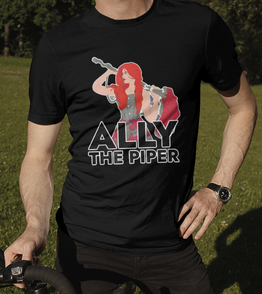 Ally The Piper Scottish Bagpipe Musician Redhead T-Shirt
