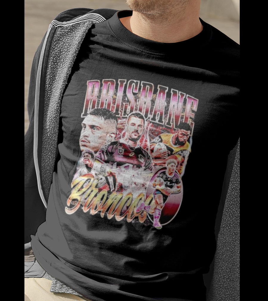 Brisbane Broncos Player Celebration Montage T-Shirt