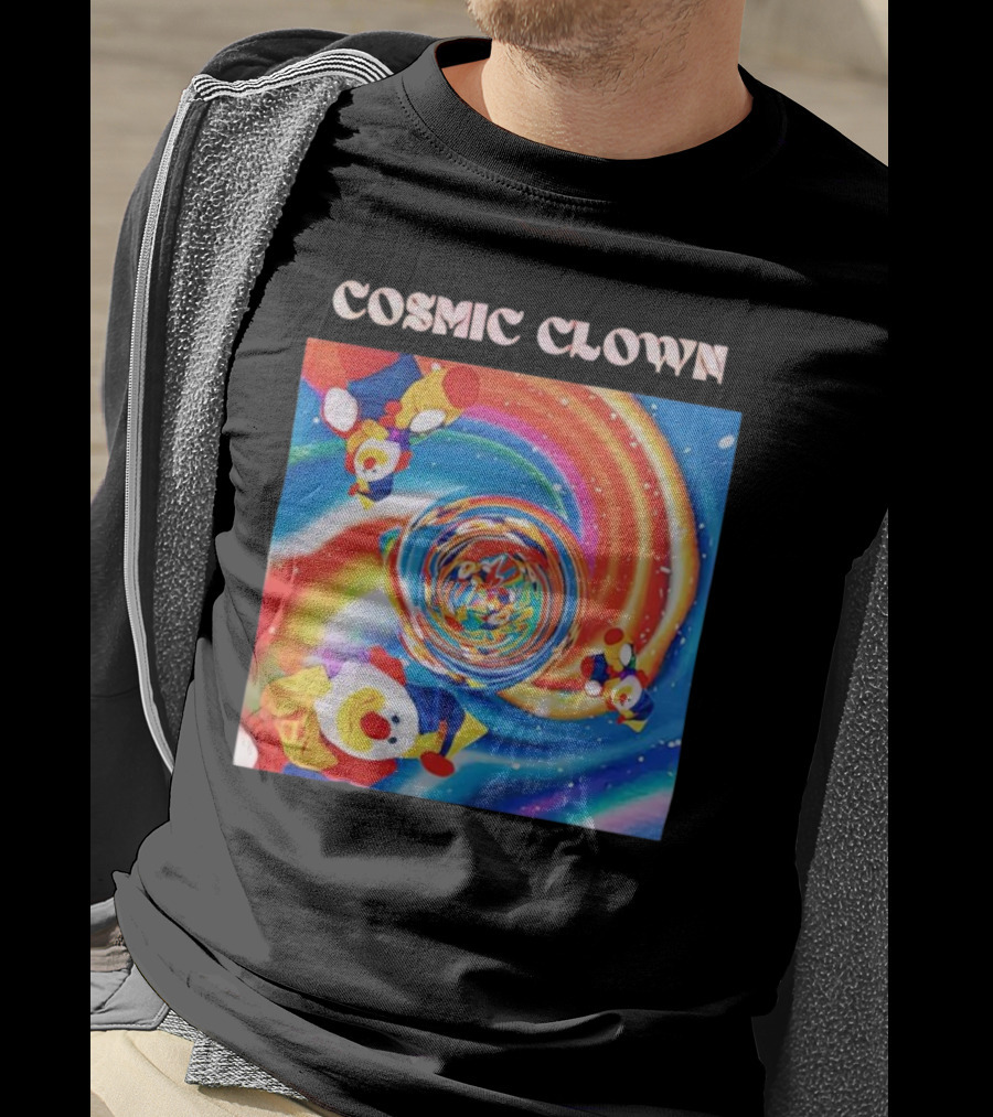 Cosmic Clown Whirlwind Of Colorful Jesters T-Shirt