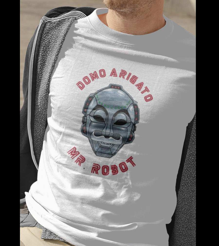 Domo Arigato Mr Robot Mask T-Shirt