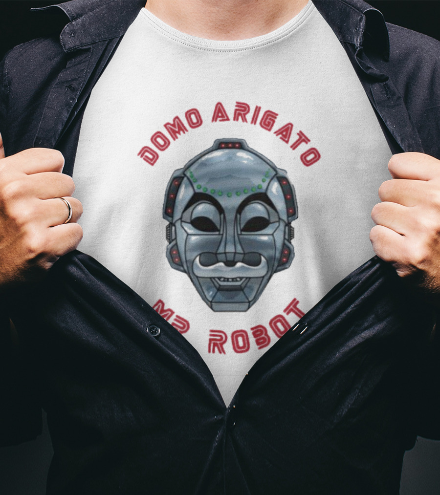 Domo Arigato Mr Robot Mask T-Shirt