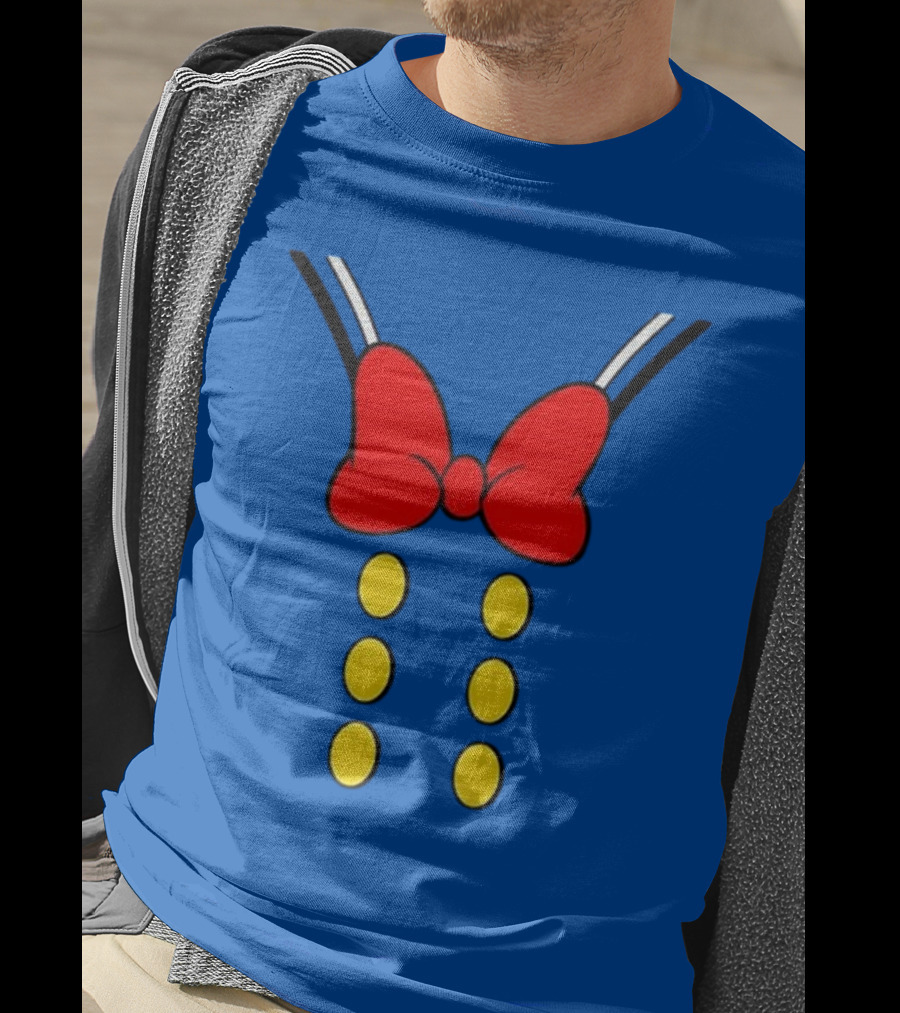Donald Duck Halloween Minnie Mouse Bow And Buttons T-Shirt