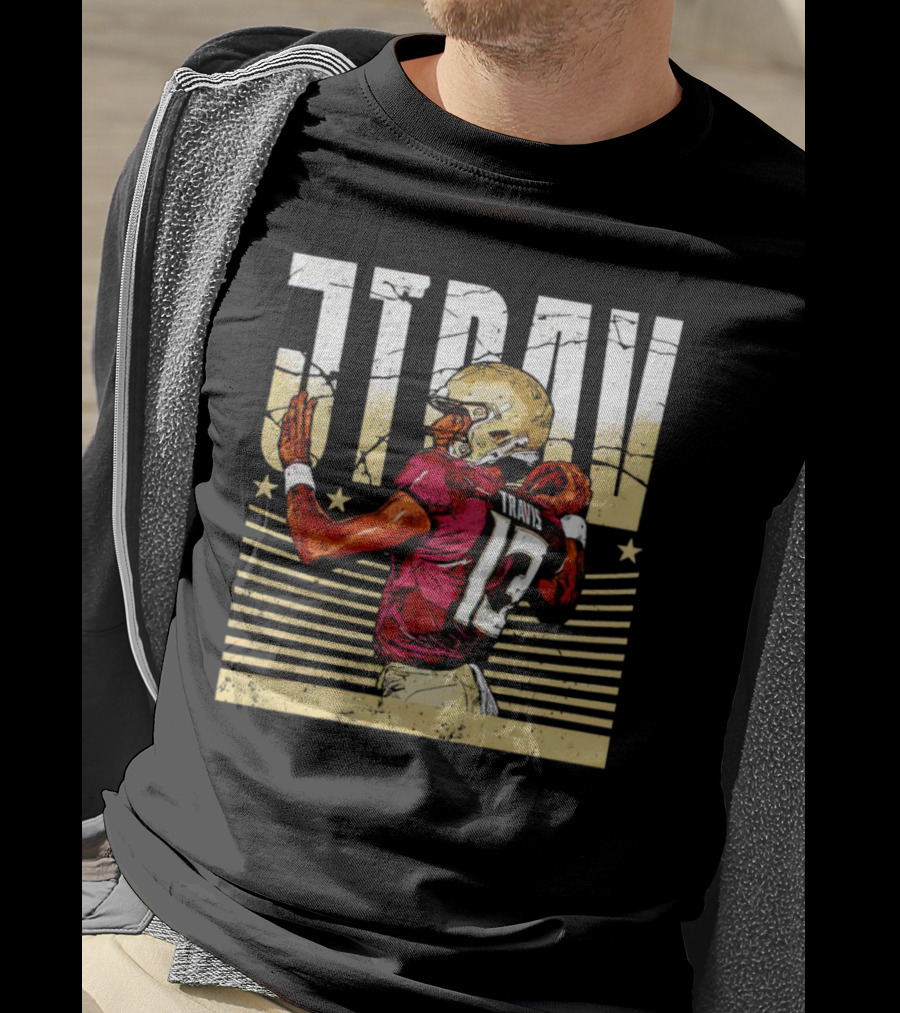 JTrav Jordan Travis Football Stars Stripes T-Shirt