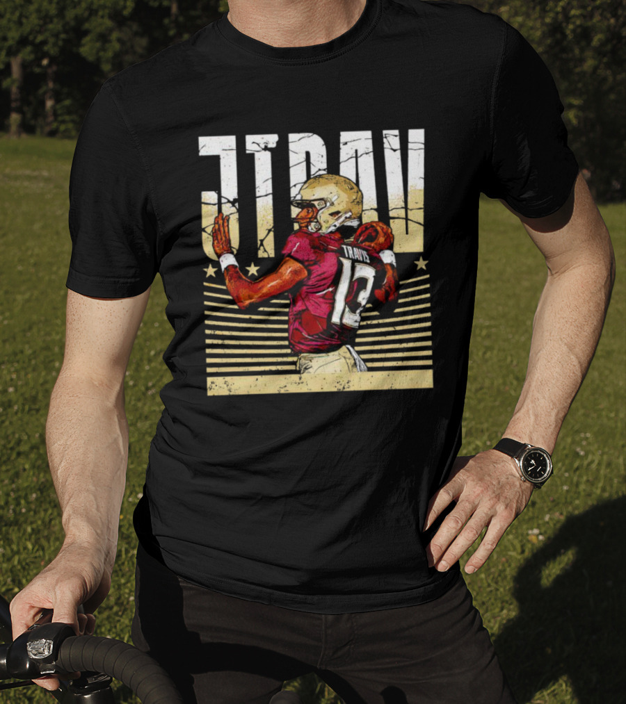 JTrav Jordan Travis Football Stars Stripes T-Shirt
