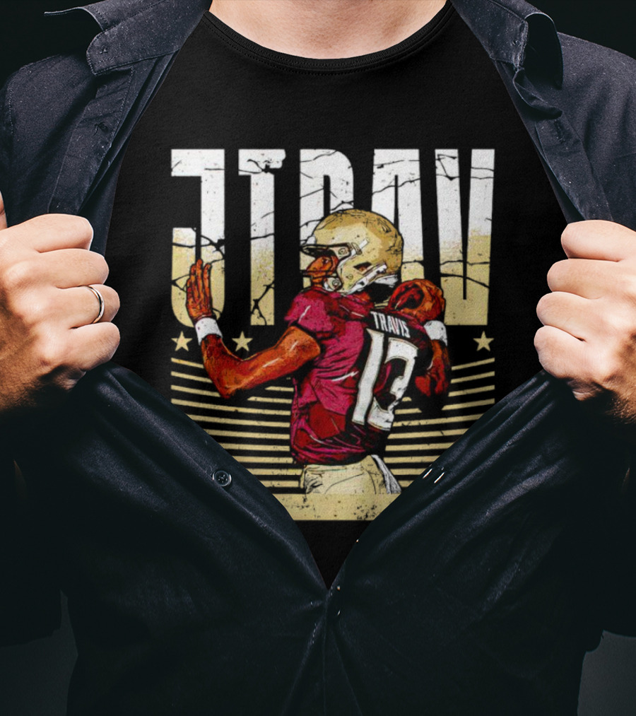 JTrav Jordan Travis Football Stars Stripes T-Shirt