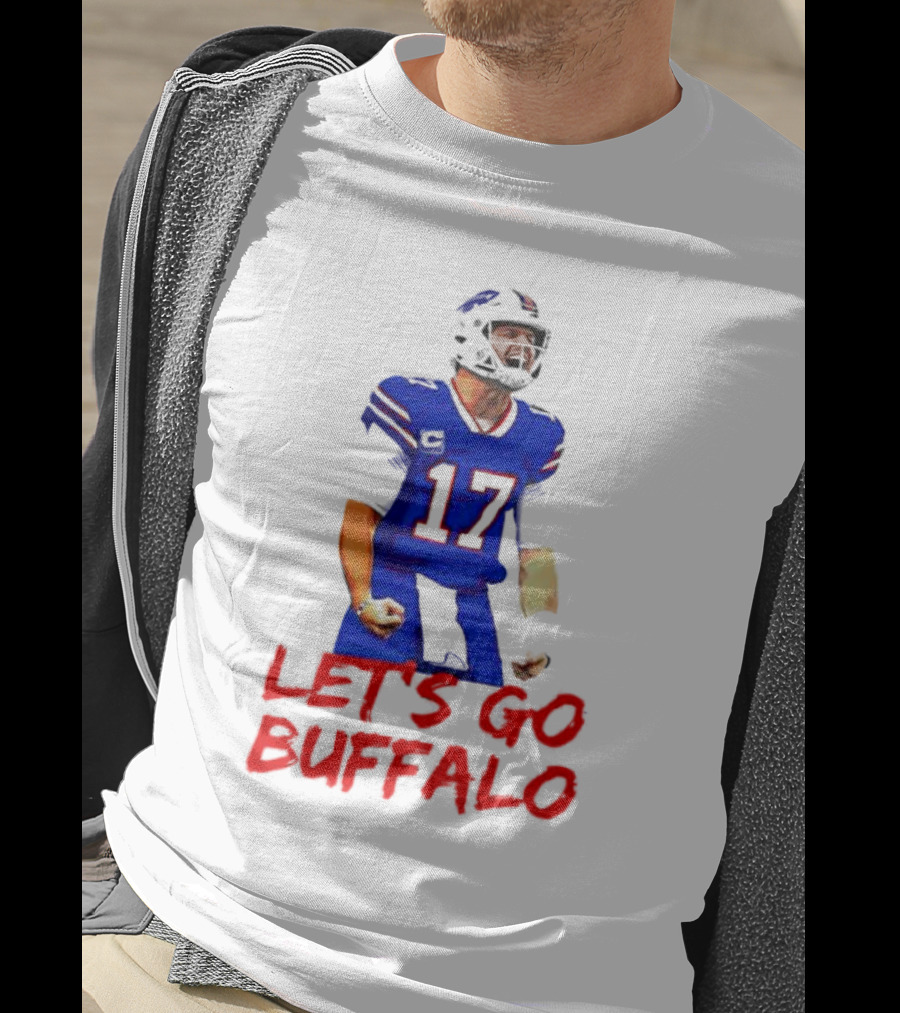 Let's Go Buffalo 17 Josh Allen Buffalo Bills T-Shirt