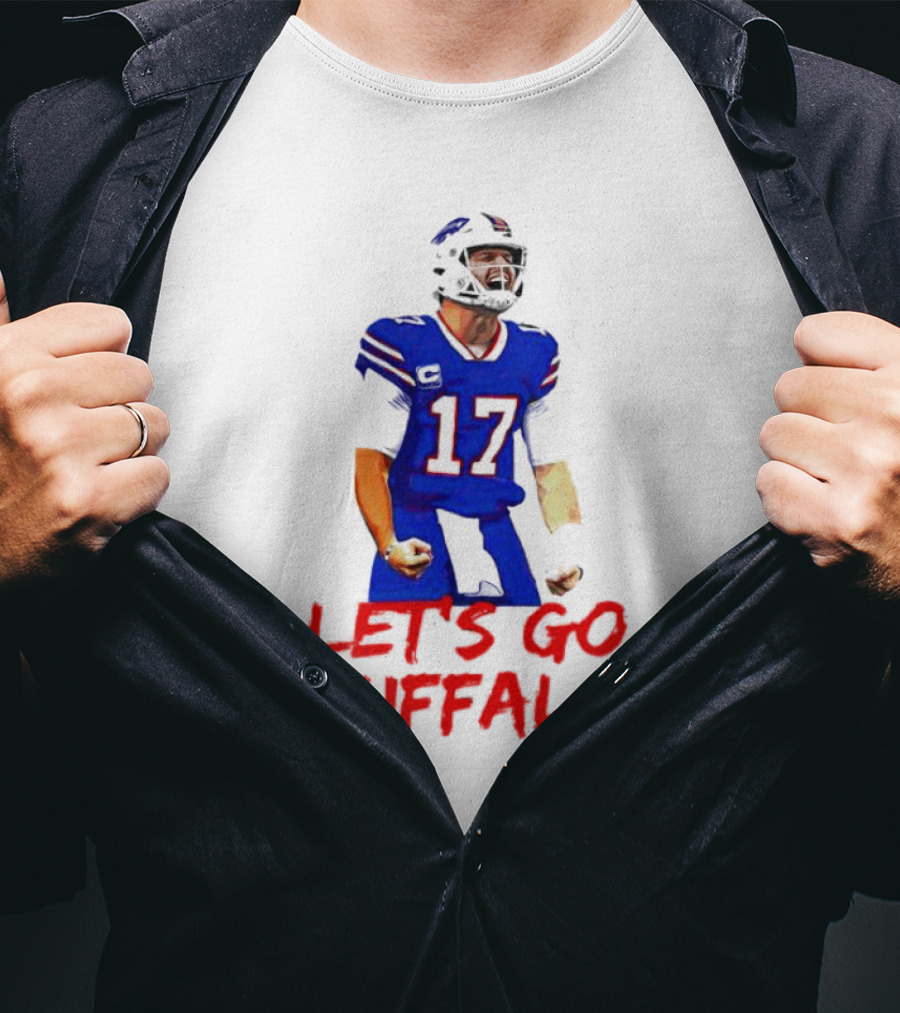 Let's Go Buffalo 17 Josh Allen Buffalo Bills T-Shirt