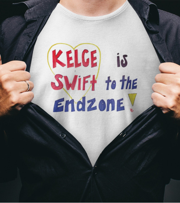 Kelce Swift Heart Is To The Endzone T-Shirt