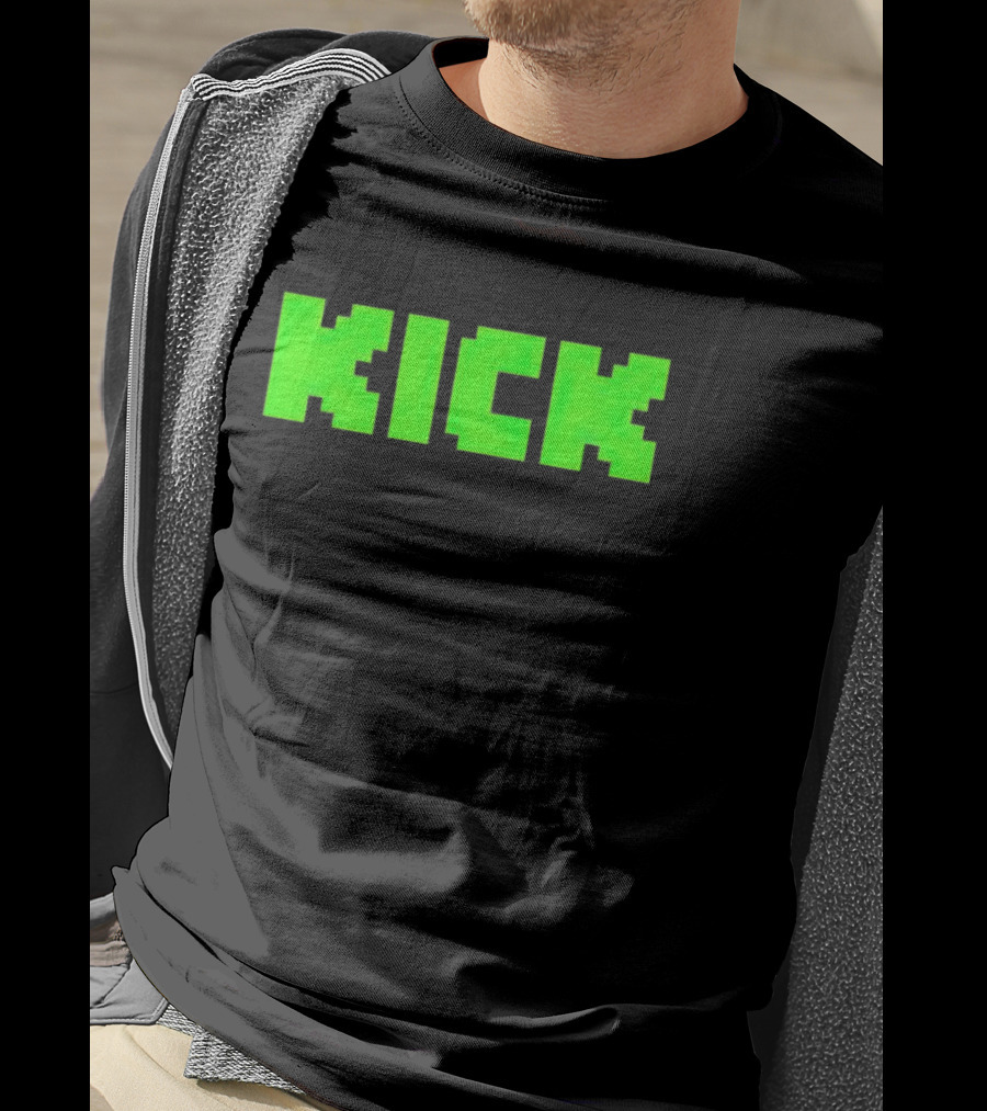 Kick Green Logo Pixel T-Shirt