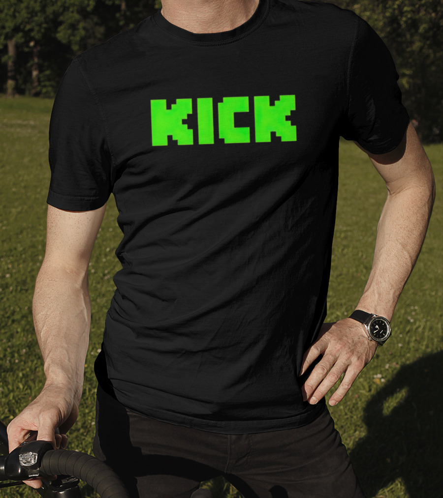 Kick Green Logo Pixel T-Shirt