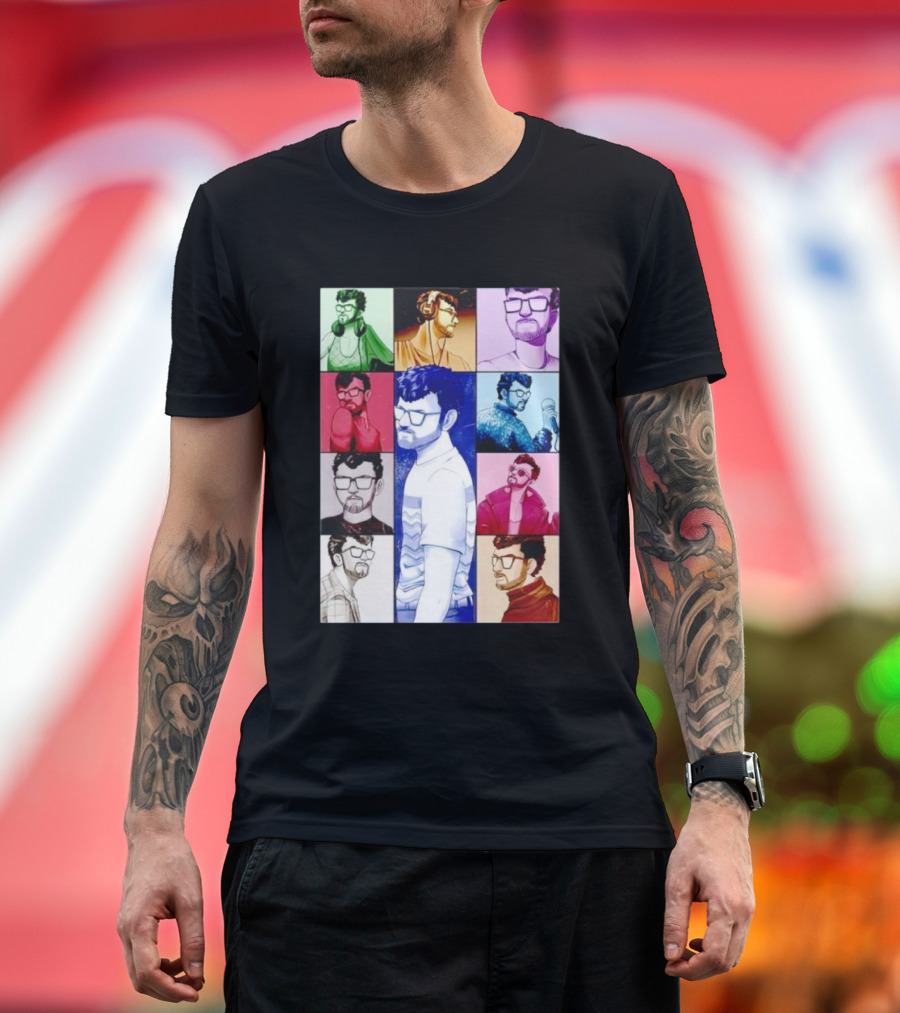 Raynarvaezjr The Eras Tour Multicolor Portraits T-Shirt