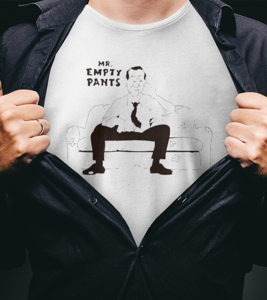 Mr Empty Pants Classic Humor Sitting Pose T-Shirt