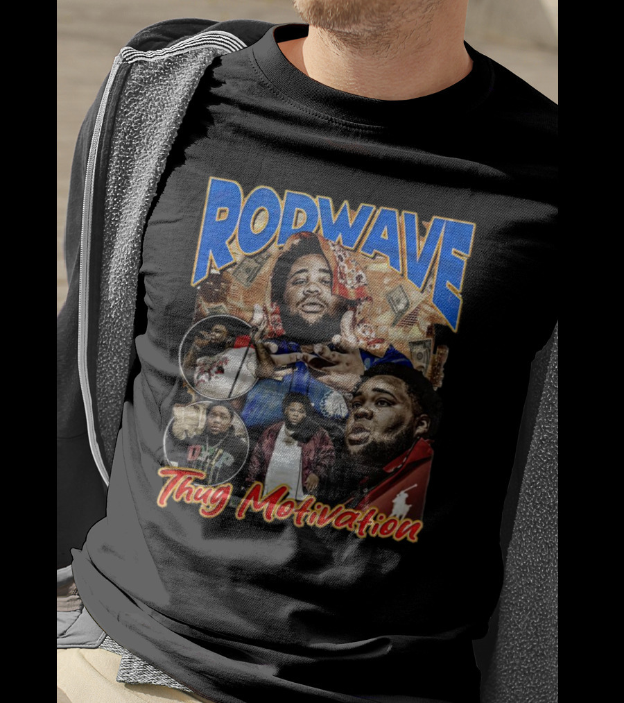 ROD WAVE Thug Motivation Money Music Collage T-Shirt