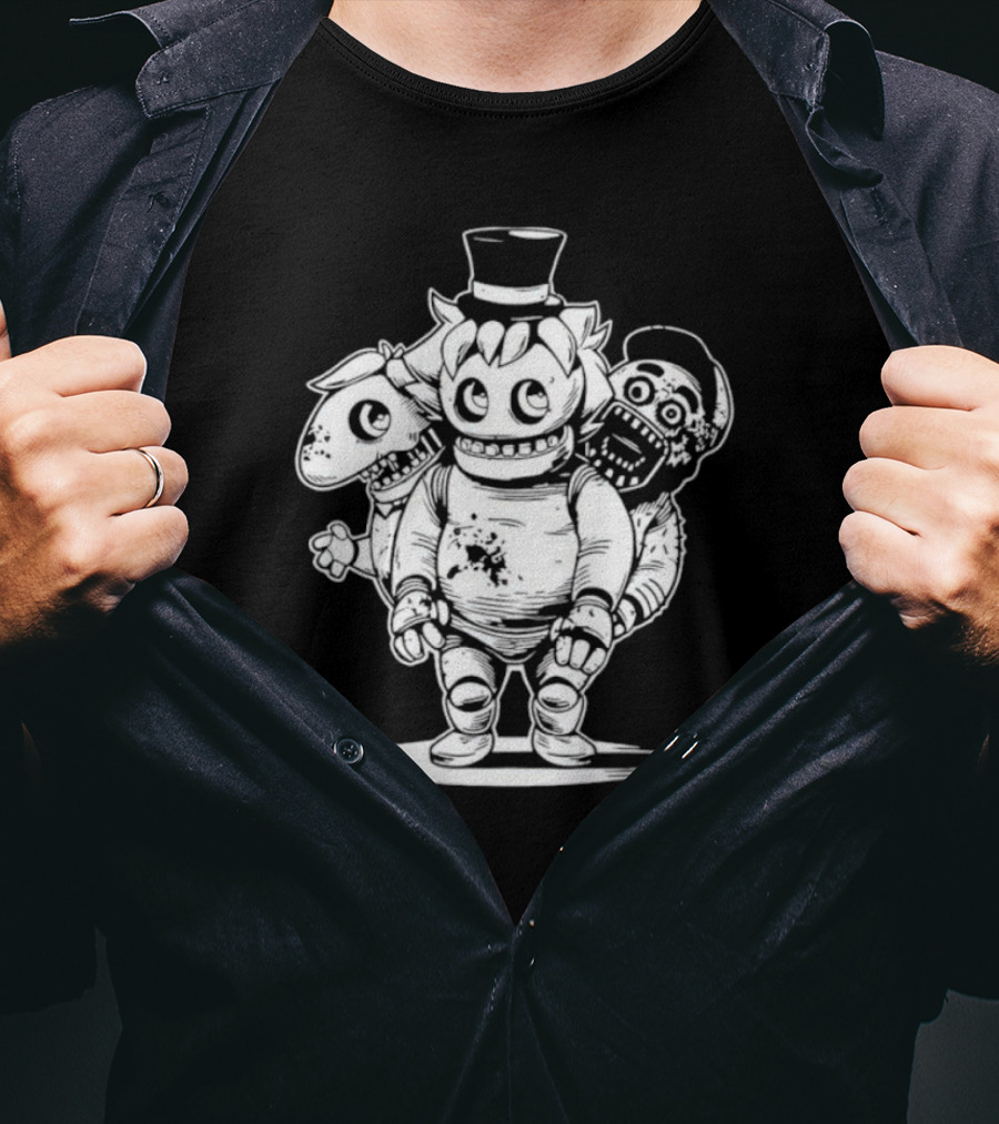 Sharkrobot Heavy Metal Boney Plays Animatronic Trio T-Shirt