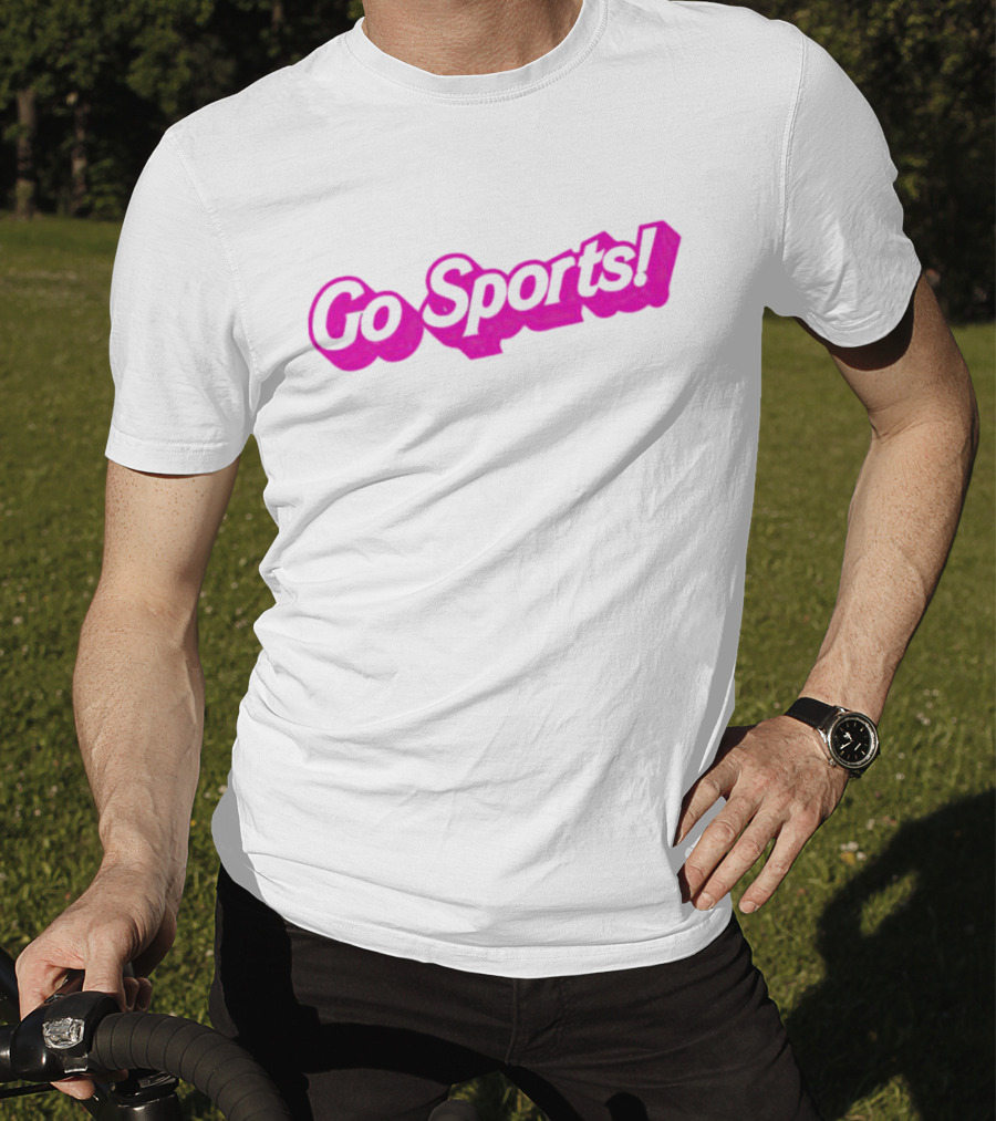 Barbie Go Sports Enthusiast Pink Bold Typography T-Shirt