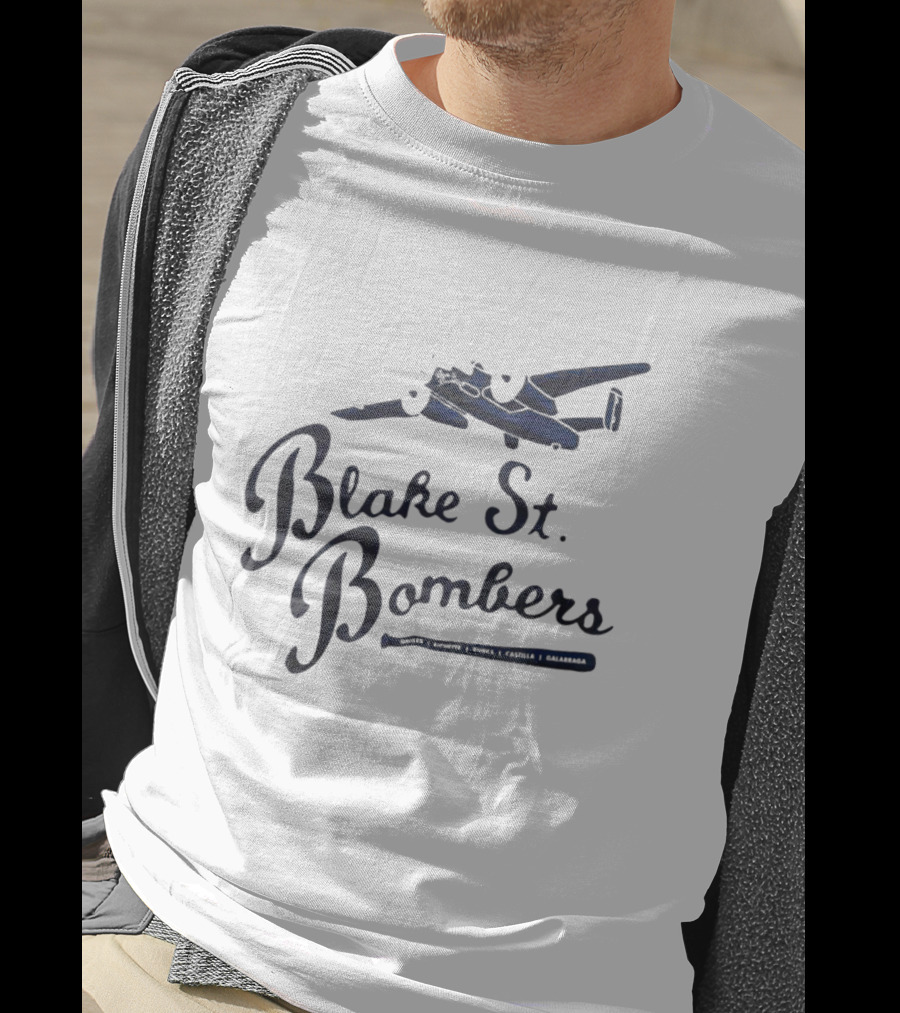 Blake St Bombers Airplane And Baseball Bat T-Shirt
