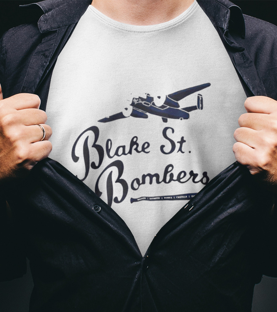 Blake St Bombers Airplane And Baseball Bat T-Shirt