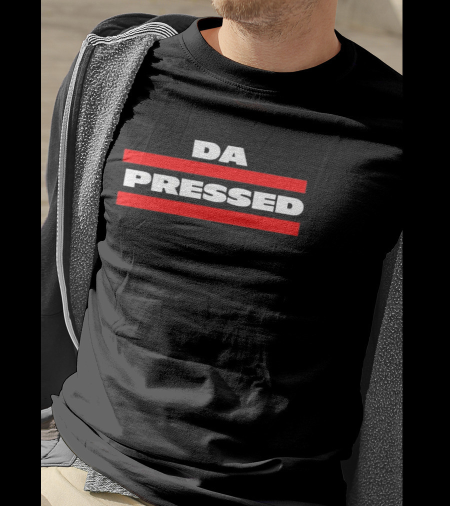 DA PRESSED Parody With Vintage Red And White Bars T-Shirt