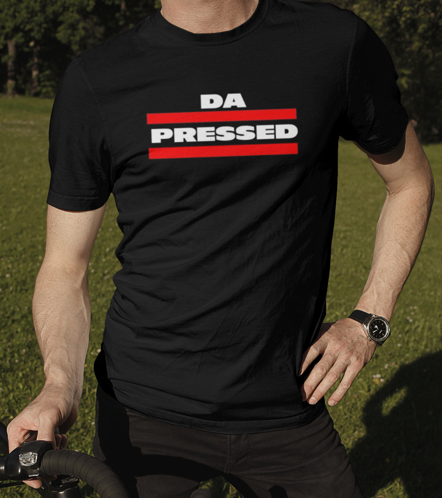 DA PRESSED Parody With Vintage Red And White Bars T-Shirt